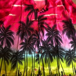 Women’s Hawaiian button up shirt. Only wore once size large!